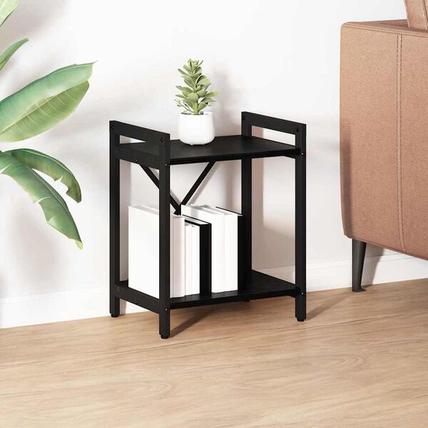 vidaXL Kirjahylly Musta tammi. 40 x 30 x 50 cm Tekninen puu