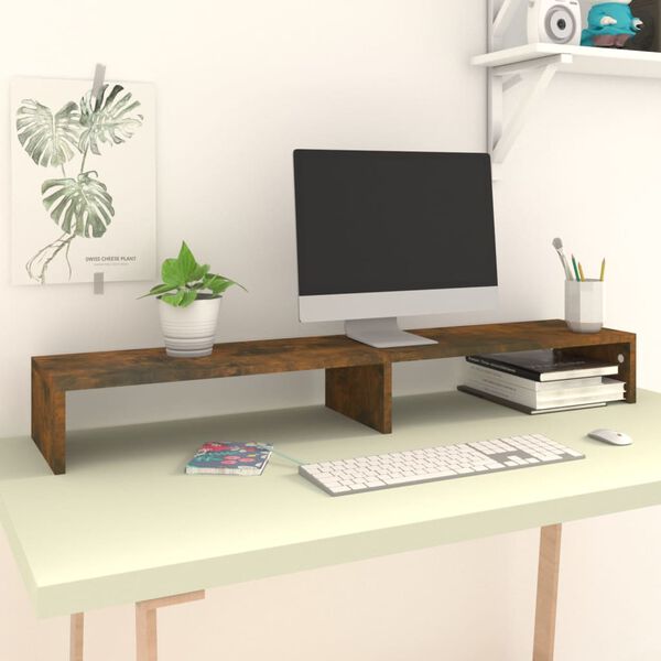 vidaXL N&auml;ytt&ouml;teline savutammi 110x23,5x9 cm tekninen puu