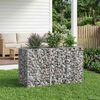 vidaXL Gabion Kohotettu Peti Hopea 130 x 50 x 80 cm Galvanoitu ter&auml;s