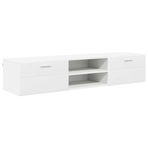 vidaXL puinen kaappi 150 x 39 x 30 cm Valkoinen Tekninen puu