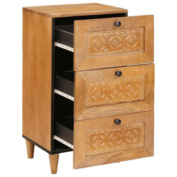 vidaXL Sivup&ouml;yt&auml; laatikon kanssa Vaaleanruskea 33.5 x 40 x 75 cm