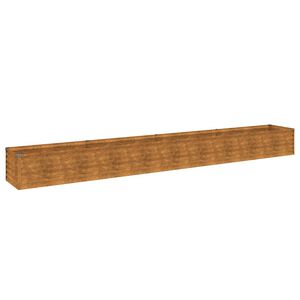 vidaXL Korotettu puutarhalaatikko 386x50x36 cm Corten-ter&auml;s