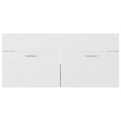 vidaXL Allaskaappi valkoinen ja Sonoma-tammi 100x38,5x46 cm lastulevy