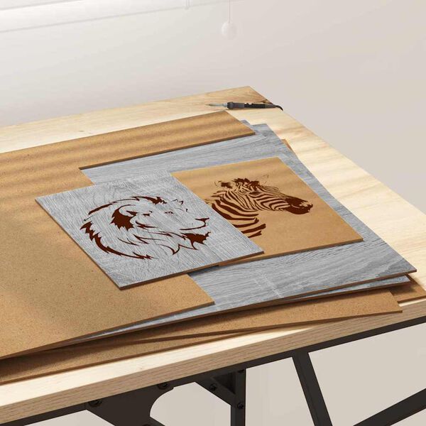 vidaXL Dekoripaneelit 50 pcs Harmaa Sonoma 40 x 60 x 0.27 cm