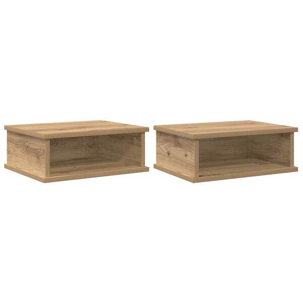 vidaXL Y&ouml;p&ouml;yt&auml; 2 pcs Artisan tammi 40 x 31 x 15 cm Tekninen puu