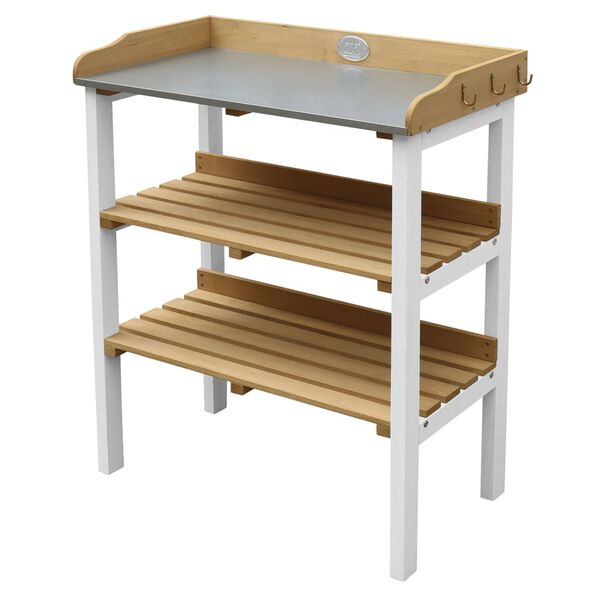 AXI Istutusp&ouml;yt&auml; 2 s&auml;ilytyshyllyll&auml; ruskeavalkoinen