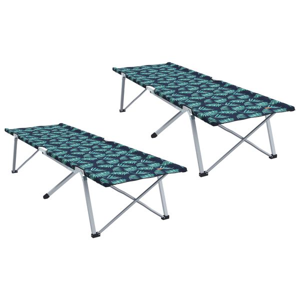 vidaXL Taitettava leirintävuode 2 pcs Metsä 194 x 62.5 x 42.5 cm