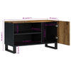 vidaXL TV-taso 80x33x46 cm täysi mangopuu ja tekninen puu