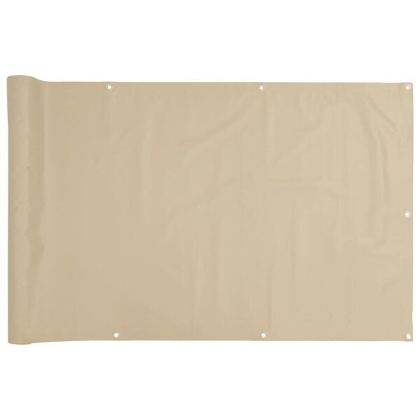 vidaXL Parvekkeen suoja beige 75x500 cm Oxford kangas