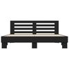 vidaXL S&auml;ngynrunko musta 200x200 cm tekninen puu ja metalli