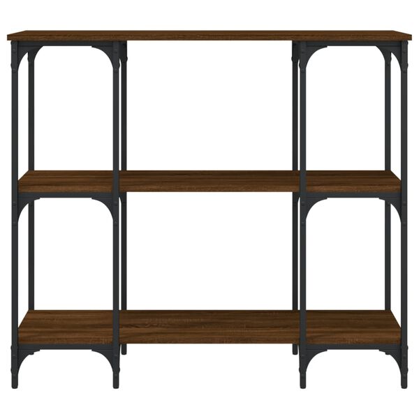 vidaXL Konsolipöytä ruskea tammi 102x35x90 cm tekninen puu
