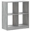 vidaXL Kirjahylly harmaa Sonoma 68,5x32x75 cm tekninen puu