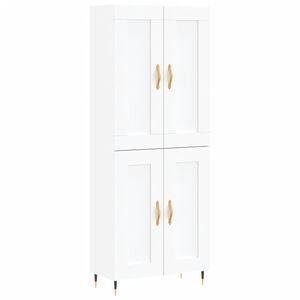 vidaXL Kaappi valkoinen 69,5x34x180 cm tekninen puu