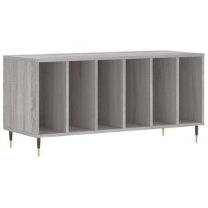 vidaXL LP-levyjen s&auml;ilytyskaappi harmaa Sonoma 100x38x48 cm puu