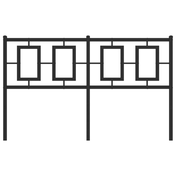vidaXL Metallinen vaihtop&auml;&auml;ty musta 140 cm