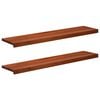 vidaXL Portaiden p&auml;&auml;llysteet 2 kpl 120 x 25 x 2 cm Ruskea