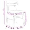 vidaXL Ruokatuoli 2 pcs Vaaleanruskea ja vaalea Kestävä Kumipuinen