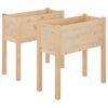 vidaXL Puutarhan kukkalaatikot 2 kpl 70x31x70 cm t&auml;ysi m&auml;nty