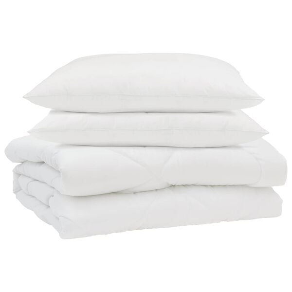 vidaXL Kes&auml;peitto tyynyll&auml; 3 pcs Valkoinen Mikrokuitu