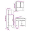 vidaXL 3-osainen Kylpyhuoneen kalustesarja savutammi tekninen puu