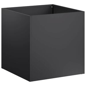 vidaXL Puutarha ruukku Musta 35 x 35 x 35 cm Kylm&auml;valssattu ter&auml;s
