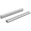 vidaXL Kaapintanko 2 kpl Hopea 264 x 15 x 29 mm Alumiiniseos