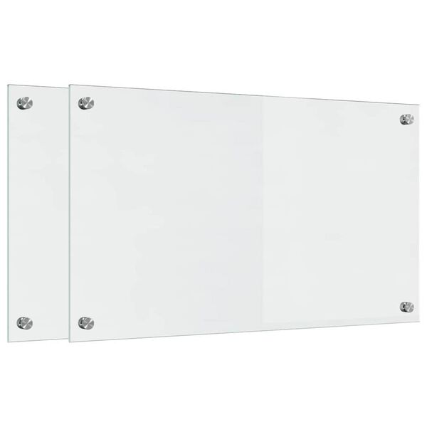 vidaXL Keitti&ouml;n suojapaneeli 2 pcs L&auml;pin&auml;kyv&auml; 70 x 40 cm