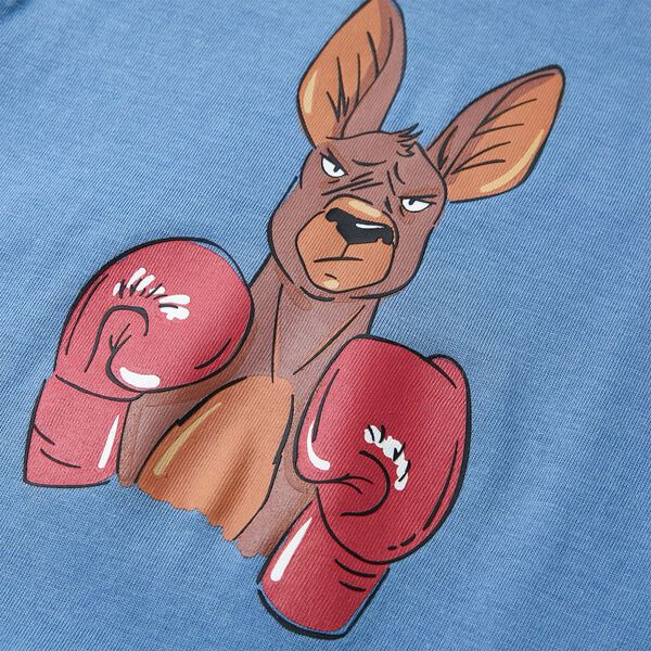 Lasten lyhythihainen T-paita keskisininen 140