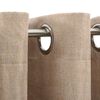 vidaXL Pellavamaiset pimennysverhot renkailla 2 kpl beige 140x175 cm
