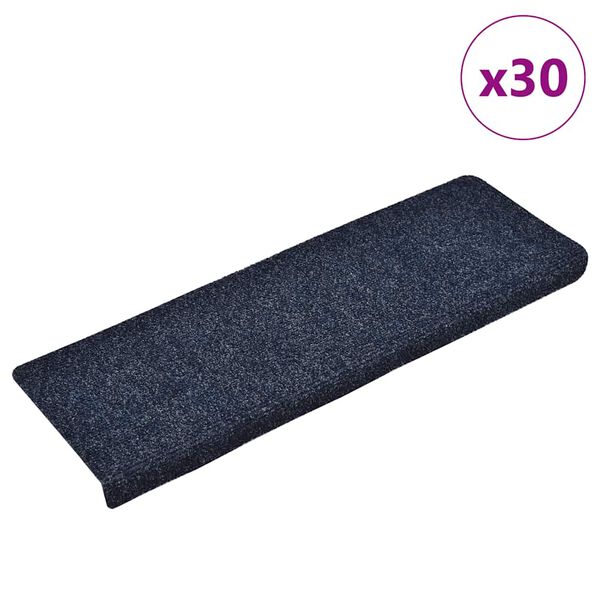 vidaXL Porrasmatot itseliimautuvat 30 kpl 65x21x4 cm sininen suorakaiteen muotoinen reuna