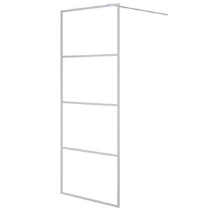 vidaXL Walk-in suihkusein&auml;ke hopea 80x195 cm kirkas ESG-lasi
