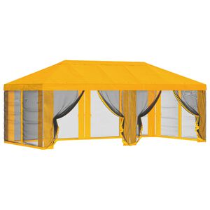 vidaXL Gazebo-peite sivuseinill&auml; Keltainen 600,5 x 300,5 cm Polyesteri