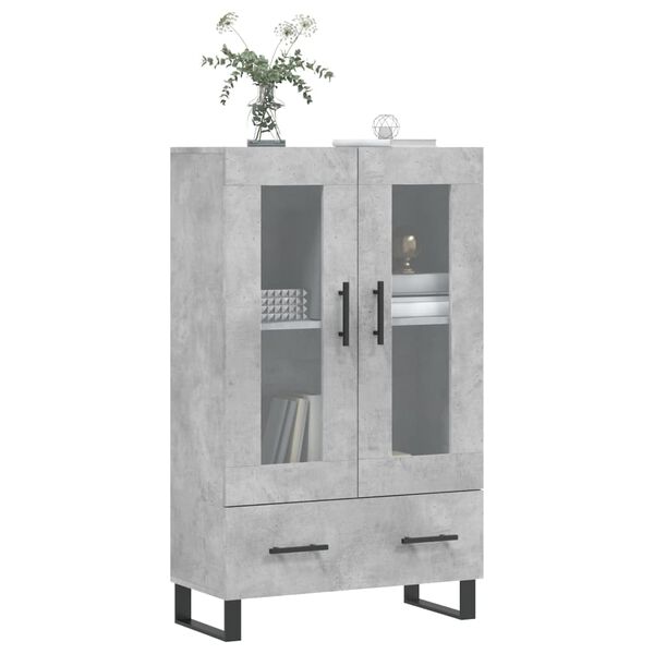 vidaXL Kaappi betoninharmaa 69,5x31x115 cm tekninen puu