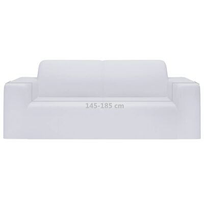 vidaXL Joustava 2-istuttavan sohvan päällinen valk. polyesteri jersey