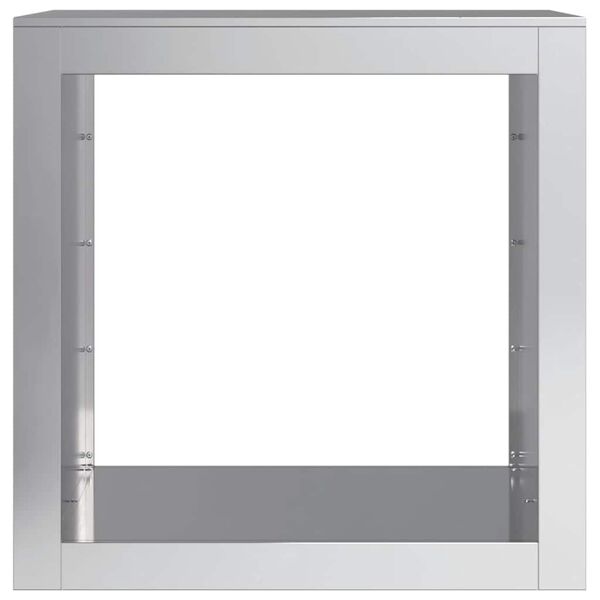 vidaXL Polttopuuteline 60x40x60 cm galvanoitu teräs