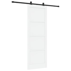 vidaXL Liukuovi Valkoinen ja musta 83 x 232 cm T&auml;ysi m&auml;nty