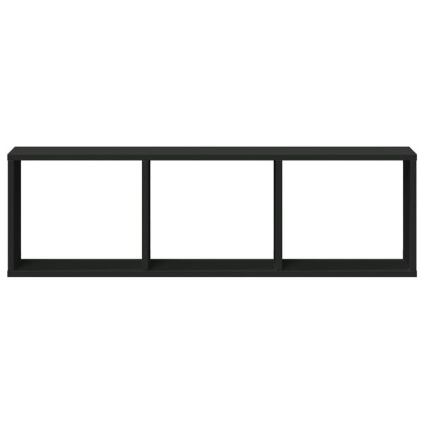 vidaXL Sein&auml;kaappi 100x16x30 cm musta tekninen puu