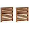 vidaXL K&auml;sinojat 2 pcs Ruskea 58.5 x 10 x 61 cm Tekninen puu