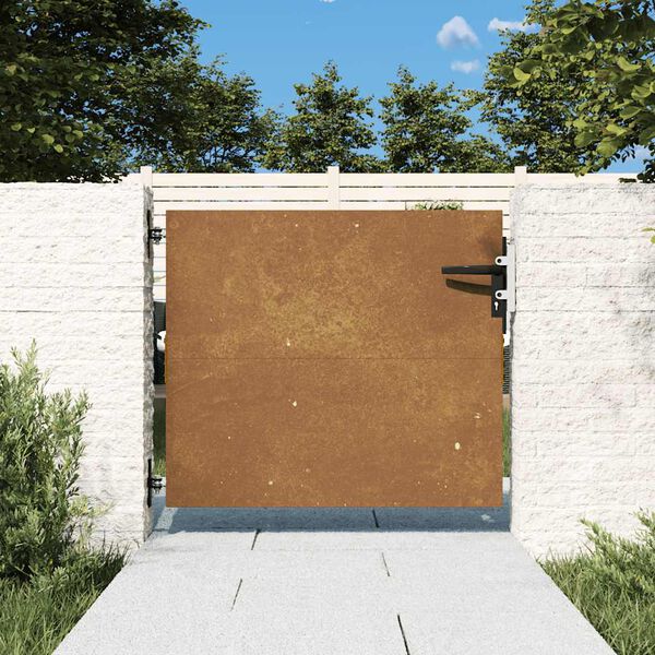 vidaXL Puutarhaportti 85x125 cm Corten-ter&auml;s neli&ouml;nmuotoinen