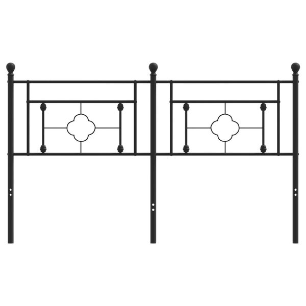 vidaXL Metallinen s&auml;ngynp&auml;&auml;ty musta 160 cm