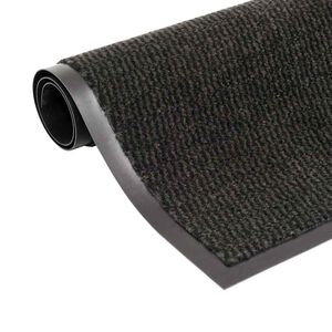vidaXL Kuramatto suorakulmainen nukkapinta 40x60 cm musta