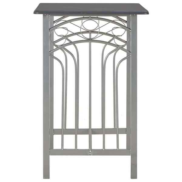 vidaXL 3-osainen baarikalusteryhmä puu ja teräs antrasiitti