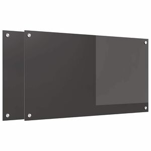 vidaXL Keitti&ouml;n suojapaneeli 2 pcs Tumma harmaa 90 x 50 cm