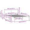 vidaXL Sängyn runko Luonnollinen 140 x 200 cm Massiivinen mänty