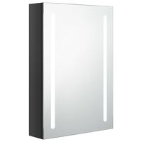 vidaXL LED kylpyhuoneen peilikaappi kiiltävä musta 50x13x70 cm