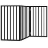 vidaXL Koiraportti kokoontaittuva 3 paneelia musta 150 cm poppelipuu