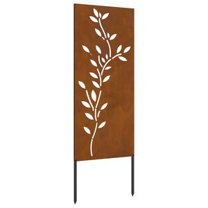 vidaXL Puutarhan yksityisyyden verho Kukallinen Ruosteinen 50 x 140 cm