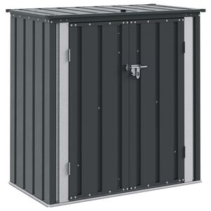 vidaXL Puutarhan s&auml;ilytyslaatikko Musta 101,5 x 57 x 100,5 cm Ter&auml;s