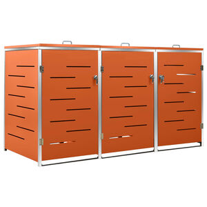 vidaXL Kolmen roska-astian vaja 207x77,5x115 cm ruostumaton ter&auml;s