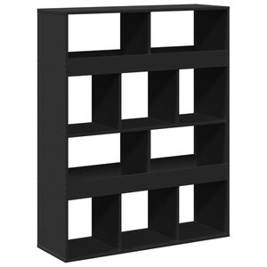 vidaXL Kirjahylly musta 100x33x125,5 cm tekninen puu